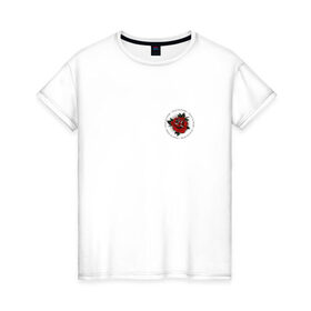 Женская футболка хлопок с принтом Dead Flowers в Курске, 100% хлопок | прямой крой, круглый вырез горловины, длина до линии бедер, слегка спущенное плечо | 