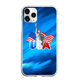 Чехол для iPhone 11 Pro матовый с принтом USA в Курске, Силикон |  | 3d | blue | usa | америка | города | краски | любовь | страны | сша | турист | флаг