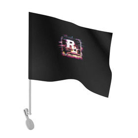 Флаг для автомобиля с принтом Rockstar Noise в Курске, 100% полиэстер | Размер: 30*21 см | auto | dead | grand | gta | red | redemption | theft | гта | рокстар