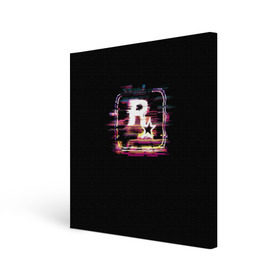 Холст квадратный с принтом Rockstar Noise в Курске, 100% ПВХ |  | auto | dead | grand | gta | red | redemption | theft | гта | рокстар