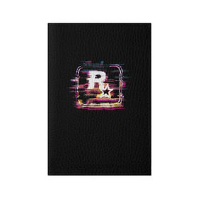 Обложка для паспорта матовая кожа с принтом Rockstar Noise в Курске, натуральная матовая кожа | размер 19,3 х 13,7 см; прозрачные пластиковые крепления | auto | dead | grand | gta | red | redemption | theft | гта | рокстар