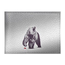 Обложка для студенческого билета с принтом Медведь наступил на лего в Курске, натуральная кожа | Размер: 11*8 см; Печать на всей внешней стороне | зверь | косолапый | лего | медведь | мишка | рев