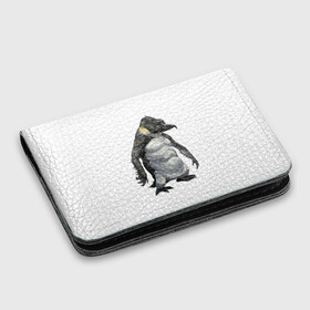 Картхолдер с принтом с принтом Пингвинопитек в Курске, натуральная матовая кожа | размер 7,3 х 10 см; кардхолдер имеет 4 кармана для карт; | лженаука | пингвин