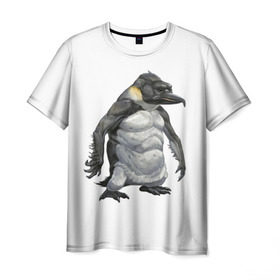 Мужская футболка 3D с принтом Пингвинопитек в Курске, 100% полиэфир | прямой крой, круглый вырез горловины, длина до линии бедер | лженаука | пингвин