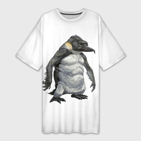Платье-футболка 3D с принтом Пингвинопитек в Курске,  |  | лженаука | пингвин