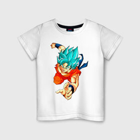 Детская футболка хлопок с принтом Dragon Ball в Курске, 100% хлопок | круглый вырез горловины, полуприлегающий силуэт, длина до линии бедер | anime | dragon ball | goku | драгон болл