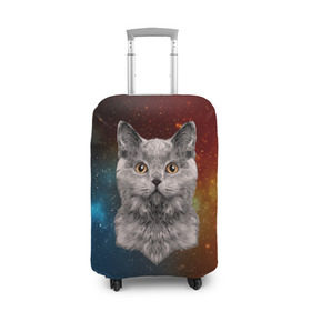 Чехол для чемодана 3D с принтом Кот в космосе! в Курске, 86% полиэфир, 14% спандекс | двустороннее нанесение принта, прорези для ручек и колес | 3d | cat | арт | взгляд | вселенная | звезды | земля | космос | кот | кот хипстер | котёнок | котятки | котятушки | кошечки | кошка | мордочка | плеяды | пространство | созвездие