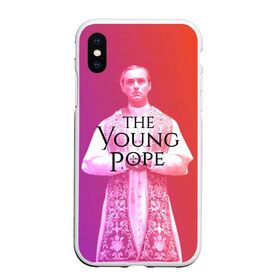 Чехол для iPhone XS Max матовый с принтом The Young Pope в Курске, Силикон | Область печати: задняя сторона чехла, без боковых панелей | Тематика изображения на принте: young pope | джуд | лоу | молодой папа