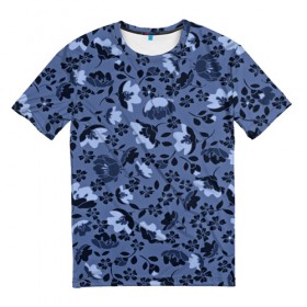Мужская футболка 3D с принтом Цветочки в Курске, 100% полиэфир | прямой крой, круглый вырез горловины, длина до линии бедер | 3d | flower | pattern | полевые | текстуры | узор | цветы