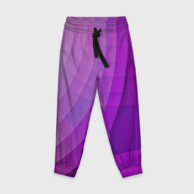 Детские брюки 3D с принтом Фиолетовые волны в Курске, 100% полиэстер | манжеты по низу, эластичный пояс регулируется шнурком, по бокам два кармана без застежек, внутренняя часть кармана из мелкой сетки | Тематика изображения на принте: круги | фиолетовый геометрия