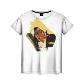 Женская футболка 3D с принтом The Young Pope в Курске, 100% полиэфир ( синтетическое хлопкоподобное полотно) | прямой крой, круглый вырез горловины, длина до линии бедер | young pope | джуд | лоу | молодой папа