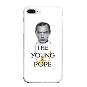 Чехол для iPhone 7Plus/8 Plus матовый с принтом The Young Pope в Курске, Силикон | Область печати: задняя сторона чехла, без боковых панелей | Тематика изображения на принте: young pope | джуд | лоу | молодой папа