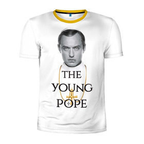 Мужская футболка 3D спортивная с принтом The Young Pope в Курске, 100% полиэстер с улучшенными характеристиками | приталенный силуэт, круглая горловина, широкие плечи, сужается к линии бедра | Тематика изображения на принте: young pope | джуд | лоу | молодой папа