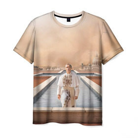 Мужская футболка 3D с принтом Италия в Курске, 100% полиэфир | прямой крой, круглый вырез горловины, длина до линии бедер | young pope | джуд | лоу | молодой папа