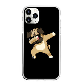Чехол для iPhone 11 Pro матовый с принтом Dog dab в Курске, Силикон |  | арт | животное | мопс | музыка | собака