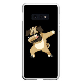 Чехол для Samsung S10E с принтом Dog dab в Курске, Силикон | Область печати: задняя сторона чехла, без боковых панелей | арт | животное | мопс | музыка | собака