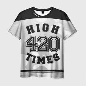 Мужская футболка 3D с принтом High Times 420 Camo в Курске, 100% полиэфир | прямой крой, круглый вырез горловины, длина до линии бедер | camouflage | камо | камуфляж