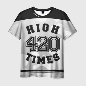 Мужская футболка 3D с принтом High Times 420 Camo в Курске, 100% полиэфир | прямой крой, круглый вырез горловины, длина до линии бедер | Тематика изображения на принте: camouflage | камо | камуфляж