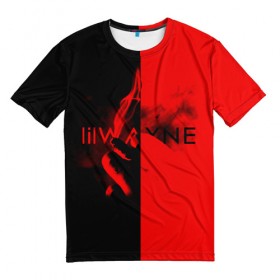 Мужская футболка 3D с принтом Lil Wayne 4 в Курске, 100% полиэфир | прямой крой, круглый вырез горловины, длина до линии бедер | 