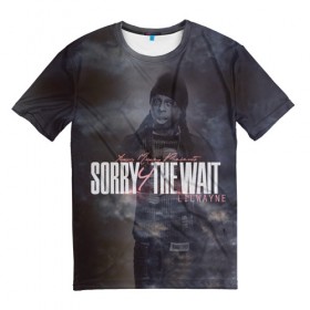 Мужская футболка 3D с принтом Lil Wayne 6 в Курске, 100% полиэфир | прямой крой, круглый вырез горловины, длина до линии бедер | 