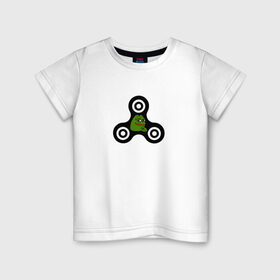 Детская футболка хлопок с принтом Frog spinner в Курске, 100% хлопок | круглый вырез горловины, полуприлегающий силуэт, длина до линии бедер | pepe | spinner | антиспиннер | вейп | вейпер | вертушка | лягушка | мем | пепе | спиннер