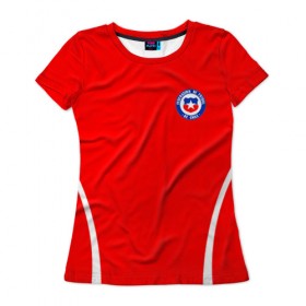 Женская футболка 3D с принтом Chile в Курске, 100% полиэфир ( синтетическое хлопкоподобное полотно) | прямой крой, круглый вырез горловины, длина до линии бедер | Тематика изображения на принте: 