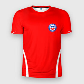 Мужская футболка 3D спортивная с принтом Chile в Курске, 100% полиэстер с улучшенными характеристиками | приталенный силуэт, круглая горловина, широкие плечи, сужается к линии бедра | Тематика изображения на принте: 