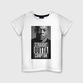 Детская футболка хлопок с принтом Dr. Dre в Курске, 100% хлопок | круглый вырез горловины, полуприлегающий силуэт, длина до линии бедер | 