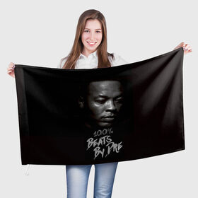Флаг 3D с принтом Dr.Dre в Курске, 100% полиэстер | плотность ткани — 95 г/м2, размер — 67 х 109 см. Принт наносится с одной стороны | dr. dre | rap | андре ромелл янг | джи фанк. | доктор дре | доктор дрэ | рэп