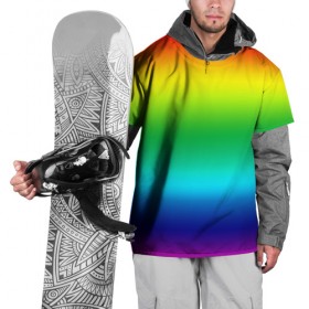 Накидка на куртку 3D с принтом Радуга (Градиент) в Курске, 100% полиэстер |  | разноцветный | яркий