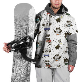 Накидка на куртку 3D с принтом Лесные супергерои в Курске, 100% полиэстер |  | Тематика изображения на принте: енот | лес | лис | лось | медведь | паттерн | сова