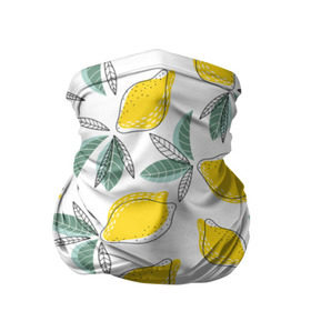Бандана-труба 3D с принтом Лимончики в Курске, 100% полиэстер, ткань с особыми свойствами — Activecool | плотность 150‒180 г/м2; хорошо тянется, но сохраняет форму | лимоны | минимализм | паттерн | фрукты | цитрусовые
