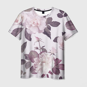 Мужская футболка 3D с принтом Розы в Курске, 100% полиэфир | прямой крой, круглый вырез горловины, длина до линии бедер | flower | rose | лепестки | розы | сад | цветок | цветы