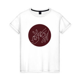 Женская футболка хлопок с принтом T-fest 1 в Курске, 100% хлопок | прямой крой, круглый вырез горловины, длина до линии бедер, слегка спущенное плечо | fest | t