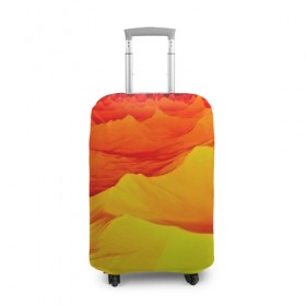 Чехол для чемодана 3D с принтом Пустыня в Курске, 86% полиэфир, 14% спандекс | двустороннее нанесение принта, прорези для ручек и колес | 3d | narure | summer | yellow | вечер | жара | закат | насыпи | песок | пустыня | солнце