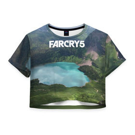 Женская футболка 3D укороченная с принтом Far Cry 5 в Курске, 100% полиэстер | круглая горловина, длина футболки до линии талии, рукава с отворотами | far cry | far cry 5 | фар край