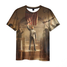 Мужская футболка 3D с принтом Gun в Курске, 100% полиэфир | прямой крой, круглый вырез горловины, длина до линии бедер | far cry | far cry 5 | фар край