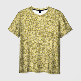 Мужская футболка 3D с принтом Биткоины в Курске, 100% полиэфир | прямой крой, круглый вырез горловины, длина до линии бедер | bitcoin | деньги | золото | криптовалюта | майнер | майнинг | монеты | паттрен | спинер | текстура