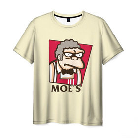Мужская футболка 3D с принтом Моррис в Курске, 100% полиэфир | прямой крой, круглый вырез горловины, длина до линии бедер | donut | homer | morris | simpson | барт | гомер | мардж | мо сизлак | моррис | пончик | симпсон | симпсоны