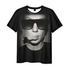 Мужская футболка 3D с принтом Vape Girl в Курске, 100% полиэфир | прямой крой, круглый вырез горловины, длина до линии бедер | Тематика изображения на принте: bud | buds | girl | smoke | vape | weed | вейп | вейпер | девочка | дым
