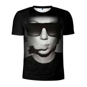 Мужская футболка 3D спортивная с принтом Vape Girl в Курске, 100% полиэстер с улучшенными характеристиками | приталенный силуэт, круглая горловина, широкие плечи, сужается к линии бедра | bud | buds | girl | smoke | vape | weed | вейп | вейпер | девочка | дым