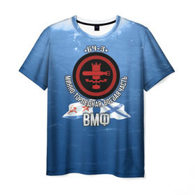 Мужская футболка 3D с принтом БЧ-3 Минно-торпедная в Курске, 100% полиэфир | прямой крой, круглый вырез горловины, длина до линии бедер | боевая часть | бч3 | вмф | минер | минно торпедная | торпедист | флот