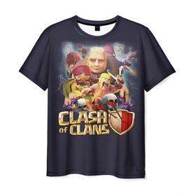 Мужская футболка 3D с принтом Clash of clans 2 в Курске, 100% полиэфир | прямой крой, круглый вырез горловины, длина до линии бедер | clash of clans | игры | клэш оф кланс