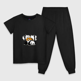Детская пижама хлопок с принтом Зверушки спят в лесу в Курске, 100% хлопок |  брюки и футболка прямого кроя, без карманов, на брюках мягкая резинка на поясе и по низу штанин
 | Тематика изображения на принте: зайчик | заяц | милота | мишка | панда