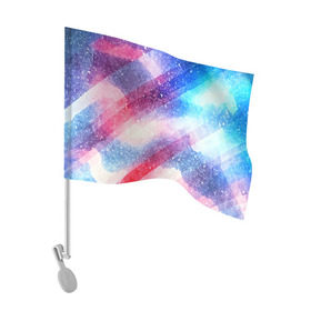 Флаг для автомобиля с принтом Space в Курске, 100% полиэстер | Размер: 30*21 см | 3d | cosmos | абстракция | арт | блики | краски | текстура