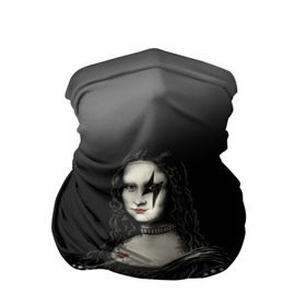 Бандана-труба 3D с принтом Мона Лиза Kiss в Курске, 100% полиэстер, ткань с особыми свойствами — Activecool | плотность 150‒180 г/м2; хорошо тянется, но сохраняет форму | джин симмонс | картина | пол стэнли | эйс фрейли