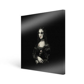 Холст квадратный с принтом Мона Лиза Kiss в Курске, 100% ПВХ |  | джин симмонс | картина | пол стэнли | эйс фрейли