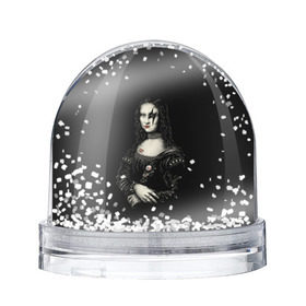 Снежный шар с принтом Мона Лиза Kiss в Курске, Пластик | Изображение внутри шара печатается на глянцевой фотобумаге с двух сторон | джин симмонс | картина | пол стэнли | эйс фрейли