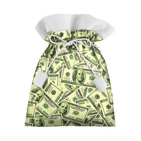 Подарочный 3D мешок с принтом Benjamin Franklin в Курске, 100% полиэстер | Размер: 29*39 см | 3d | benjamin franklin | америка | богатство | валюта | денежные купюры | деньги | доллар | зеленые | сша | текстуры