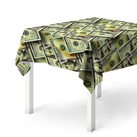Скатерть 3D с принтом Деньги в Курске, 100% полиэстер (ткань не мнется и не растягивается) | Размер: 150*150 см | 3d | benjamin franklin | америка | богатство | валюта | денежные купюры | деньги | доллар | зеленые | сша | текстуры